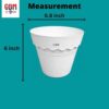 7 inch 5 Pcs Plastic Flower pots white tub - Deco Planter - Image 3