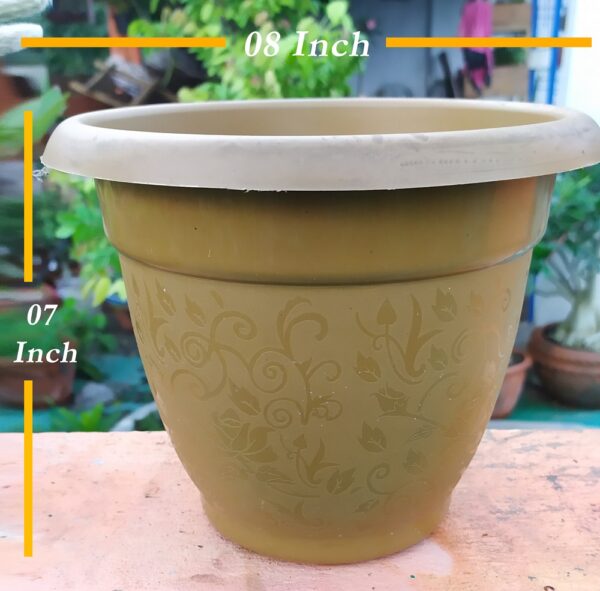 12 Pcs 8 inch Plastic Flower Tob best combo gardening planer tub  Esha Plastic Bangladesh flower pot - Image 3