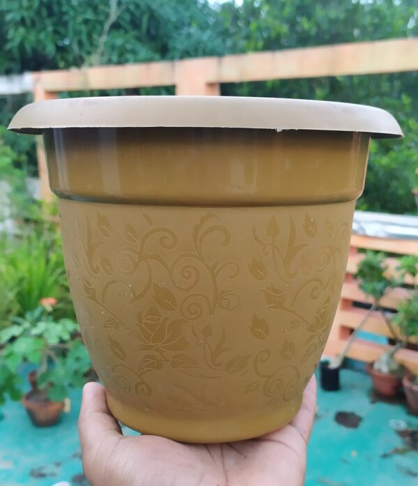 12 Pcs 8 inch Plastic Flower Tob best combo gardening planer tub  Esha Plastic Bangladesh flower pot - Image 2
